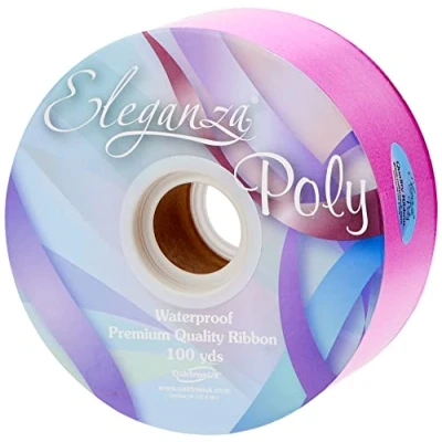 Image of Eleganza 1 x Waterproof Poly Ribbon, Fuchsia, 50 mm 91 m