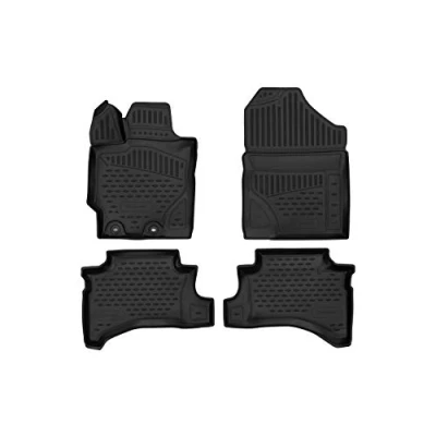 Image of Element Rubber Floor Mats for Toyota Yaris 2020 &gt; Hb. 4 Pieces, Black, Adjustment Measure au Laser Personalisé