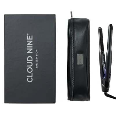 Image of CLOUD NINE The New Slim Iron Hair Straightener Variable Temperature Control Quick Heat Frictionless Styling Revive Mode Digital Display 360 Swivel Cord Mineral Infused Plates Smooth Sleek