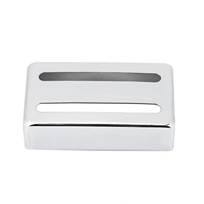 Image of Guitar Pickup Cover, Two Slot Metal Humbucker Covers for Electric Guitars Accessory (Silver)