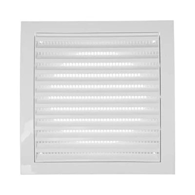 Image of Vent Systems Ø125 mm / 5&quot; Inch White Air Plastic Cover Louvered Outdoor Opening Flap Built in Pest Guard Screen HVAC for Home Improvement