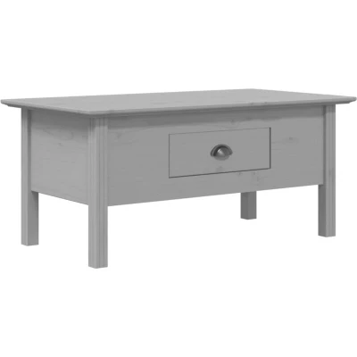 Image of vidaXL Coffee Table BODO Grey 100x55x45 cm Solid Wood Pine