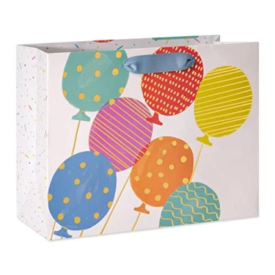 Image of Papyrus Large Gift Bag (Balloons) for Birthdays, Congratulations and All Occasions (1 Bag)