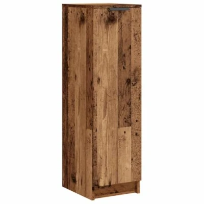 Image of vidaXL Shoe Cabinet Old Wood Engineered Storage Unit for Entryway/Living Room 29.5x35x100.5 cm, Brown