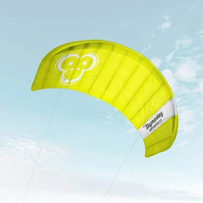 Image of Skymonkey Airtwister 2.3 parafoil with flight straps Ready 2 Fly 230 cm [green yellow]