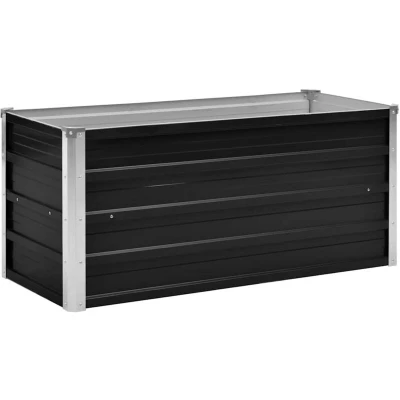 Image of vidaXL Garden Raised Bed Anthracite 100x40x45 cm Galvanised Steel