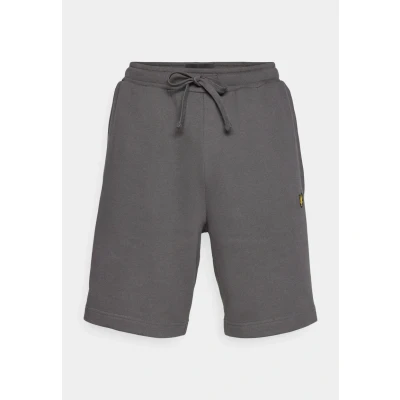 Image of Lyle &amp; Scott Mens Plain Gunmetal Grey Sweat Shorts Size X Large