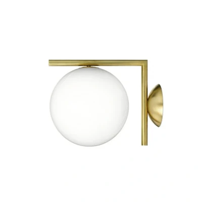 Image of Flos IC C/W1 Wall Lamp/Ceiling Lamp Brass
