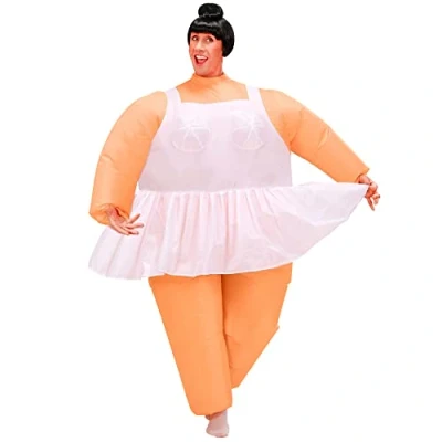 Image of Ladies Inflatable Ballerina Costume for TV Cartoon &amp; Film Fancy Dress