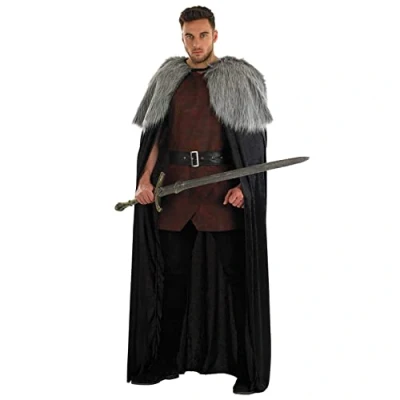Image of Fun Shack Fur Cape Costume, Men Viking Medieval Cape, Costume For Men, Cloak One Size