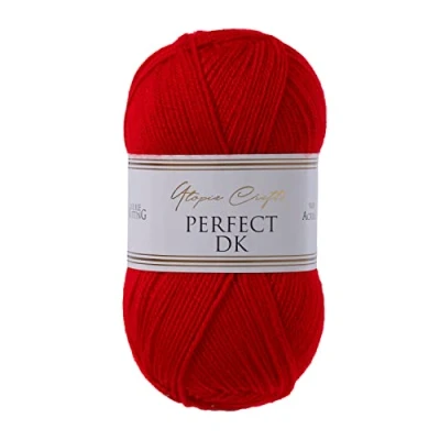 Image of Utopia Crafts DK Double Knitting Yarn, 100g (Red)