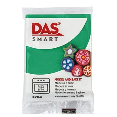 Image of DAS Smart Oven Bake Modelling 56g Clay, Emerald Green, Ideal for Professionals and Hobbyists