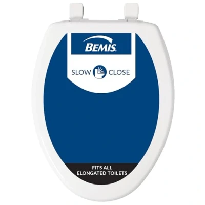 Image of Bemis 7300SLEC 000 Toilet Seat Will Slow Close and Removes Easy for Cleaning, White, 1 Pack Elongated