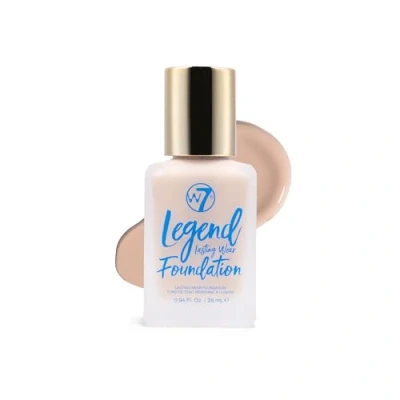 Image of W7 Legend Foundation Creamy Liquid for Poreless, Semi Matte Medium Coverage 28ml (Fresh Beige)