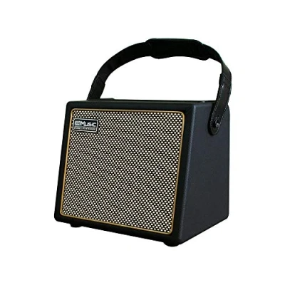 Image of Coolmusic BP MINI Acoustic Guitar Amplifier, 30 Watt Bluetooth Speaker Rechargeable Portable Amp with Microphone Input Supports Volume Bass Treble Control Reverb Chorus Effect