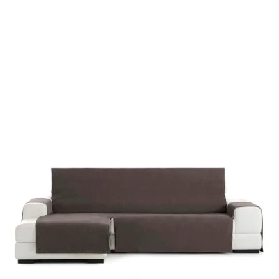 Image of Eysa Rabat practica chaise longue cover 240cm., color 07/brown, left frontal view