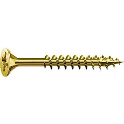 Image of Spax Universal Screw Countersunk Head Phillips Z 4Cut Partial Thread Yellow Passivated A2L 0291020350305, 0/1034/021/5,0/80/ /02