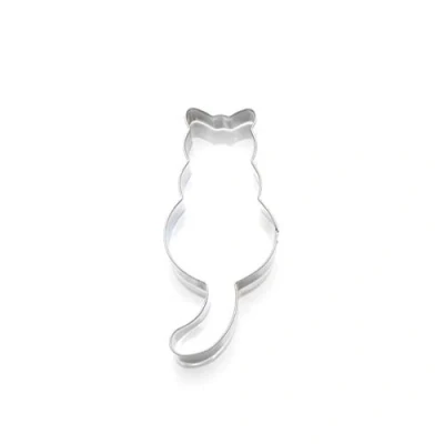 Image of Cat Shaped Aluminium Mold Sugarcraft Cake Cookies Pastry Baking Cutter Mould