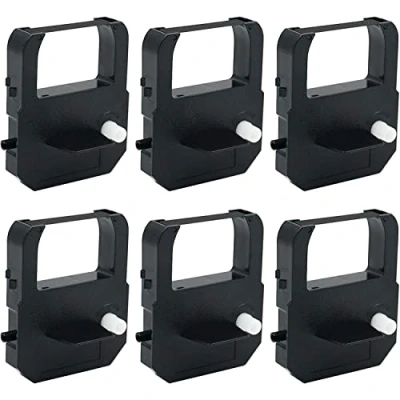Image of Printerfield Compatible Time Recorder Ribbon ST10 (6 Pack) for Seiko Precision TP 10 15 20/ Seikosha ST Acroprint 175 ES700 ES900 Black