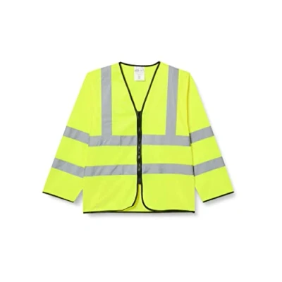 Image of Supertouch 32642 Long Sleeved Hi Vis Zip Vest, Medium, Yellow