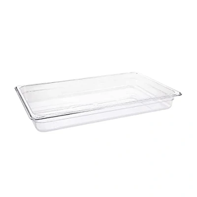 Image of Vogue Polycarbonate Plastic 1/1GN Gastronorm Container 8.5 Litre / 65 mm Deep, Clear Fridge, Freezer, Blast Chiller &amp; Dishwasher Safe Temperature Range: 40C to 100C, U224