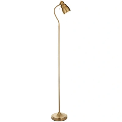 Image of Classic Flexi Task Floor Lamp Brushed Aged Brass Plate, 1x GU10