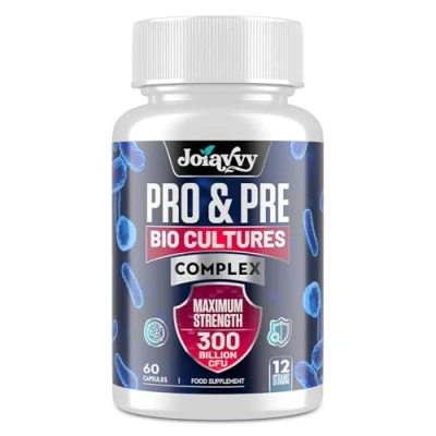 Image of 300 Billion CFU Probiotics for Gut Health 12 Live Cultures with Advanced Prebiotics, 15 in 1 High Strength Probiotic Complex Formula, Daily Digestive Enzyme Supplement Women &amp; Men, 60 Capsules