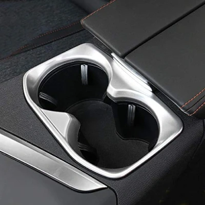 Image of Matte Interior Water Cup Holder Frame for 3008 5008 GT 2017 2020
