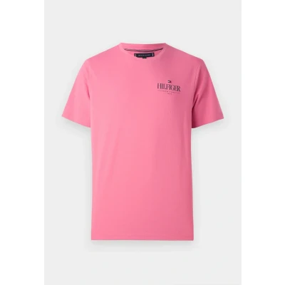Image of Tommy Hilfiger Stack TEE Unisex Print Tshirt, Size: Small, Vintage rosy