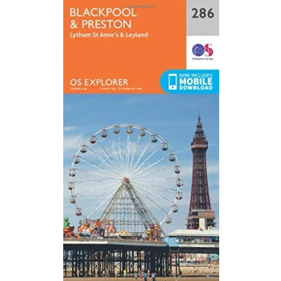 Image of Explorer 286 Blackpool &amp; Preston Map With Digital Version