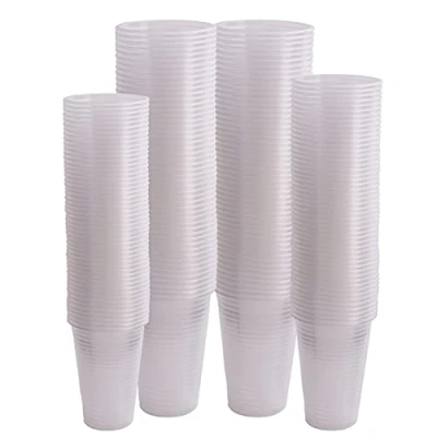 Image of Shefa 3000 Clear Plastic Cups Party for Beer, Water, &amp; Juice, Dessert Cold Drinks Slush Milkshake Cups, Cocktail 180ml Glasses