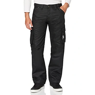 Image of Enzo Men&#039;s Ez08 Blk Loose Fit Jeans, Black, 36L