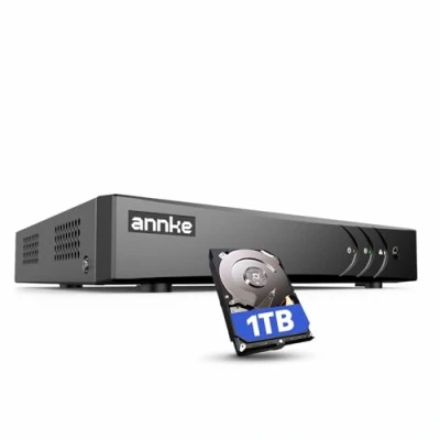 Image of ANNKE CCTV Surveillance DVR with Hard Drive 1TB, 8 Channel 3K Lite H.265+ Video Recorder for CCTV/Analog/AHD/TVI/IP Cameras, Human/Vehicle Detection, Remote Access, Alarm Email Pictures