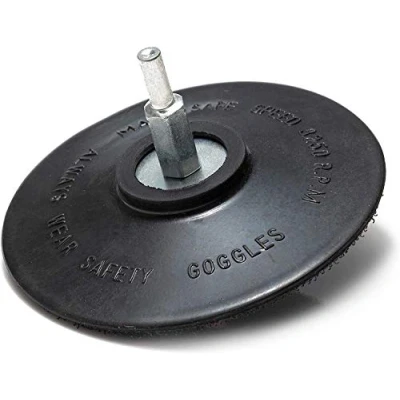 Image of Glass Polish 5 inch (125mm) Hook and Loop Backing Pad for an Electric Drill