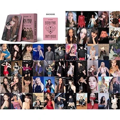 Image of 55pcs Blackpink Lomo Cards Photo BP Born Pink World Tour New Album 2022 Mini Postcards Kpop Photocard Set Gift for Fans Girls