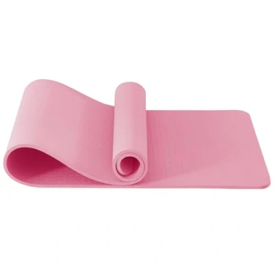Image of Good Nite Yoga Mat Exercise Mats Workout Pilates Fitness for Women Men Non Slip Thick 10mm High Density Gymnastics with Carry Strap Tpe 183 x 61 1cm (Pink)