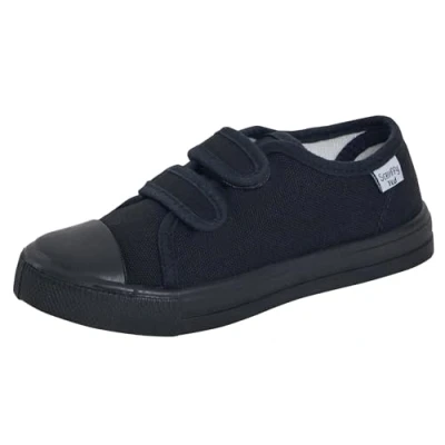 Image of ScruffyTed Kids Canvas Pumps Black UK Child 8