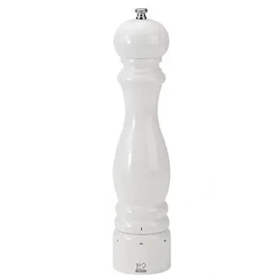 Image of Peugeot Saveurs d&#039;Epices Paris U&#039;Select Pepper Mill, Wood, White Lacquer, 6.70 x 30.00 cm