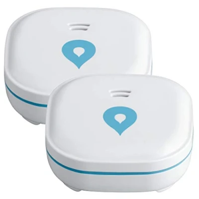 Image of SEBSON 2x water Alarm Mini GS153, 10 year long term battery, leak detector 60x60x24.2mm, sensor with lithium battery