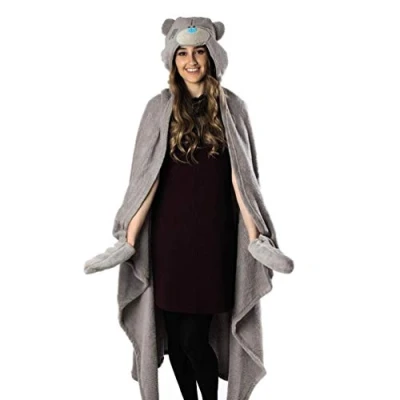 Image of Me To You Bear Hooded Fleece Blanket,Grey