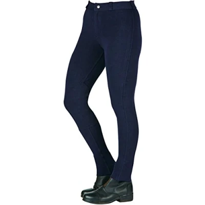 Image of Saxon Warm Up Cotton Jodhpurs II, Navy, Childs 10/24&quot;