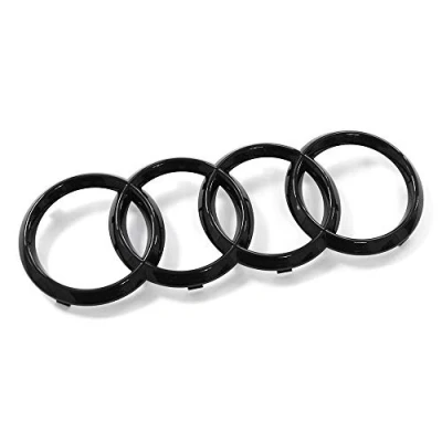 Image of Audi 80A071801 Sign Radiator Grille Rings Black Edition Emblem Blackline Logo for Facelift from 06/2020