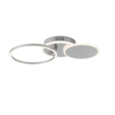 Image of Sevent Integrated LED Semi Flush Ceiling Light Steel 1x 25.5W 3000K