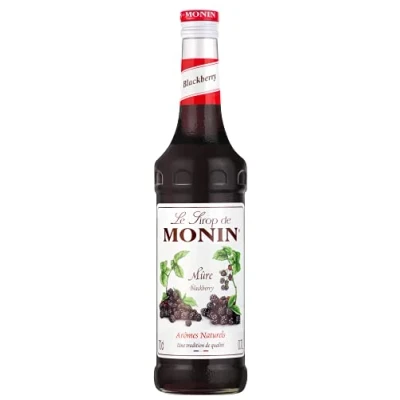 Image of MONIN Premium Blackberry Syrup 700ml for Cocktails and Mocktails. Vegan Friendly, Allergen Free, 100 Percent Natural Flavours Colourings. Sugar