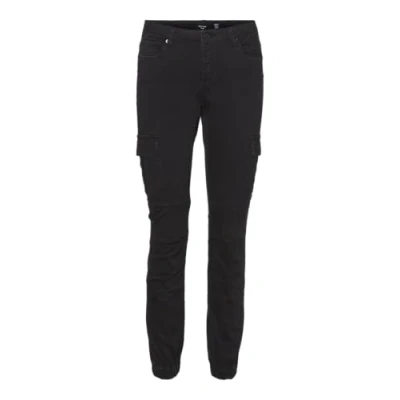Image of Vero Moda Vmivy Ankle Cargo trousers, Women&#039;s, Size: Mx30, Black