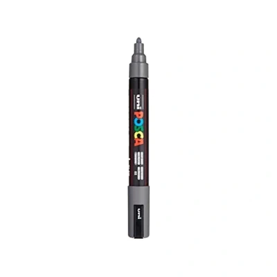 Image of POSCA Paint Marker, PC 5M, Medium, Deep Grey
