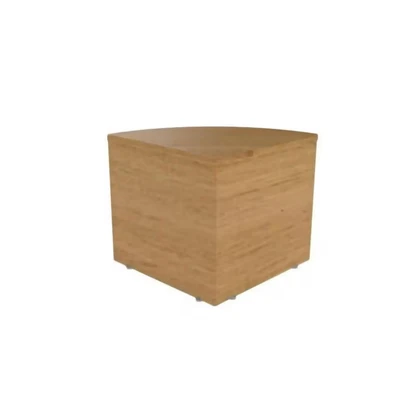 Image of Office Hippo Modular Reception Desk, Corner Base Unit, White, 80 x 82 74.2 cm