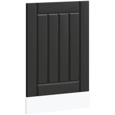 Image of vidaXL Dishwasher Panel Lucca Black Engineered Wood