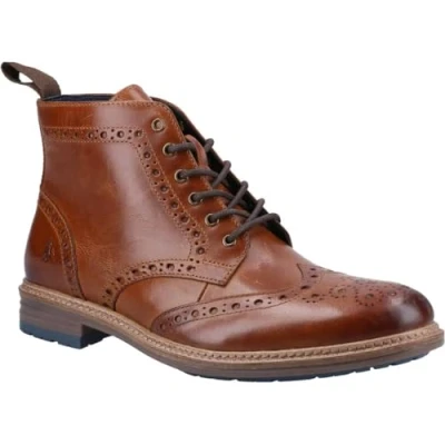 Image of Hush Puppies Joshua Brogue Mens Boots, Tan, 7 UK