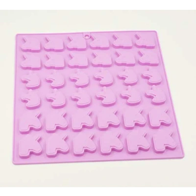 Image of Selecto Bake Unicorn Head Silicone Mold Trays for Chocolate, Hard Candy, Ice Cube, Jello, Mini Soap, Bath Bomb, Cake Baking, Resin Crayon